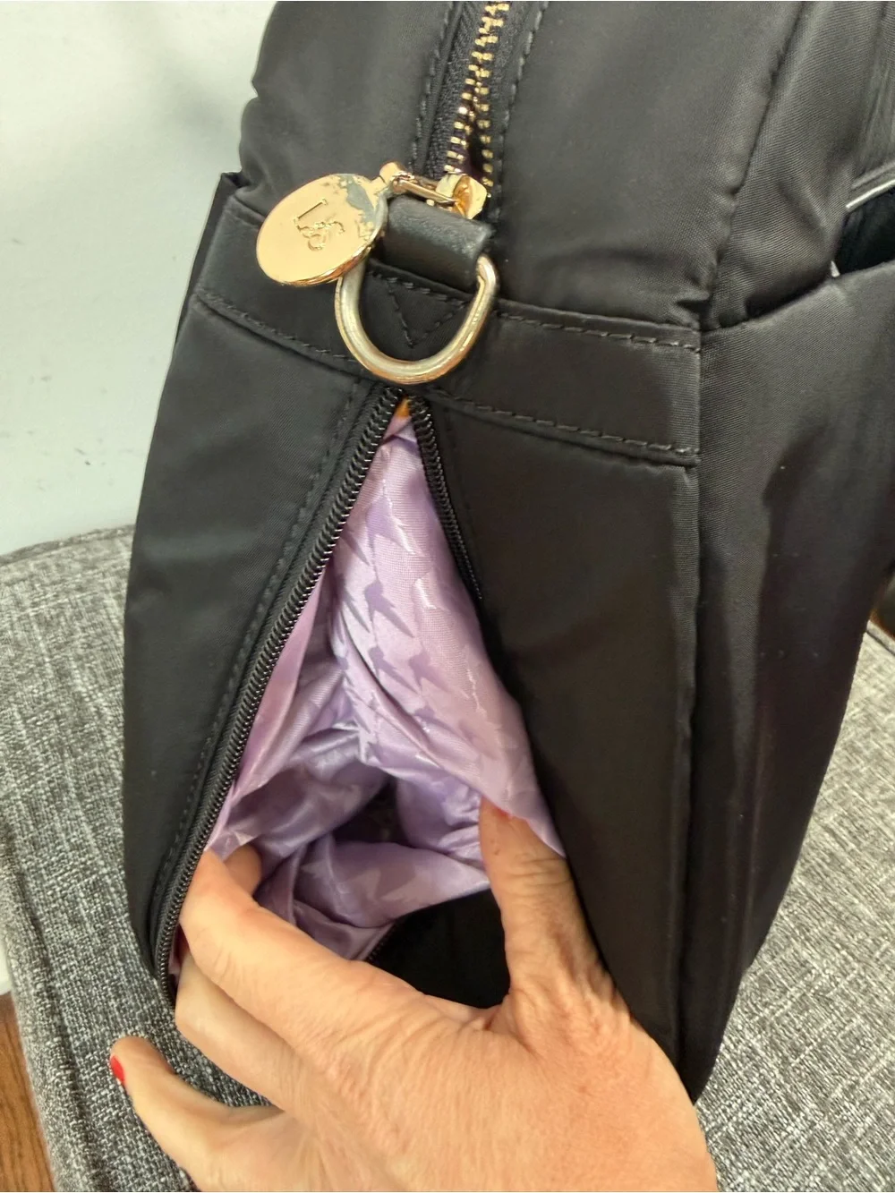 Lo & Sons Black Laptop Bag Tote